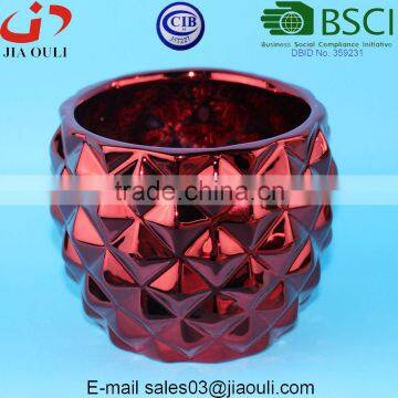 New Home and Garden Decorations Pineapple Shape Plating Red Ceramic Plant Pots photo-2