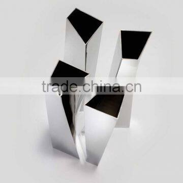 Modern Stainless Steel Flower Vase Steel Flower Pot Metal Vase photo-2