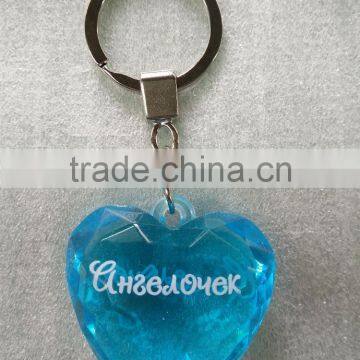 2017 New Style Acrylic Hanging Decoration Heart Shape Diamond Key Ring photo-2