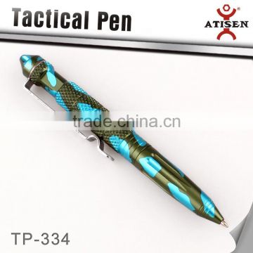 Aluminum Tactical Pen Glass Breaker in Camo color Self Defense Military combat