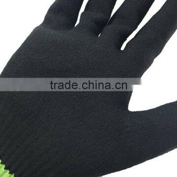 NMsafety Nylon and Hppe and Steel Fiber Palm Sandy Nitrile ANSI 6 Cut Resistant Mechanical Work Gloves photo-3
