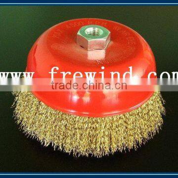 dia 75mm cup brush with crimped wire