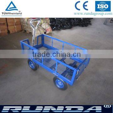 garden cart with four wheels and steel mesh TC1840