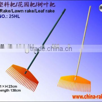 25 teeth long handle plastic garden rake (25HL)