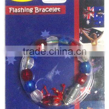 4th of July Light up Plastic Beads Flashing Bracelet for Party Decoration