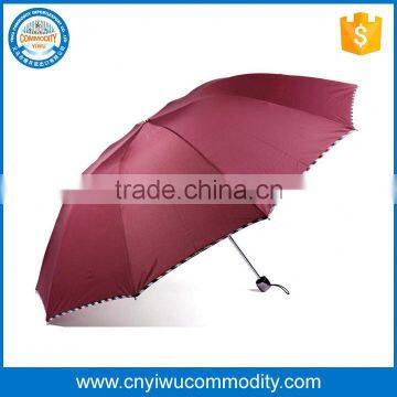 wholesale 3 Foldable Cheap Promotional Auto Open Umbrella custom umbrella