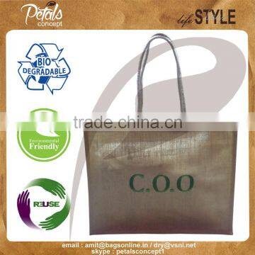 Fast Delivery Time Promotional Natural Jute Bags With Cotton Handle photo-3