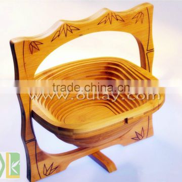 Animal shape bamboo folding fruit basket