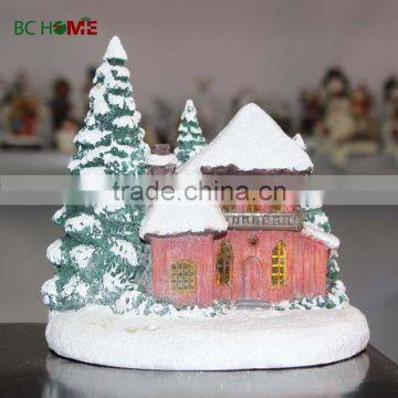 2015 customized resin christmas village houses