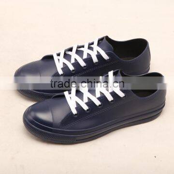 low height lace up injection waterproof fashion girls boys rain boots shoes supplier manufacturer