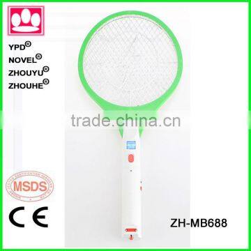 Rechargeable electric mosquito racket attached light hot selling mosquito racket