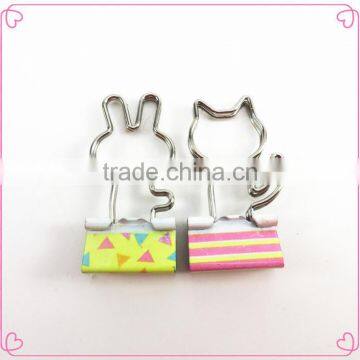 Promotional gift OEM Animal shapes metal binder clip bookmark