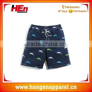 Hongen apparel Digital Sublimation Custom Waterproof Beach Shorts Customized Surf Board Short