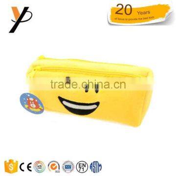 School Promotional Gift Plush emoji beautiful Pencil Case Wholesale