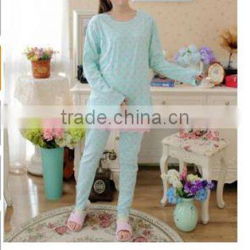 Loving Heart Maternity Nursing Long Sleeve Pajamas Loungewear Dress photo-3