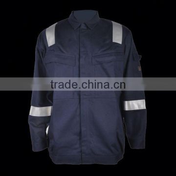 China OEM 100 cotton fireproof and anti-static quilted winter work jacket