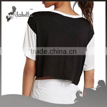 Printed Crop Top Scrren Print Wholesale Gym Wear photo-2
