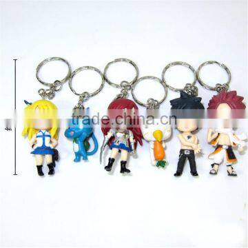 wholesale Cartoon Anime souvenirs toy the fairy tail figure keychain for children gift