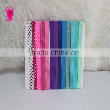 Plain Solid Color Satin Covered Resin Hairbands Ribbon Covered Adult Kids Headbands Infant Headband photo-2