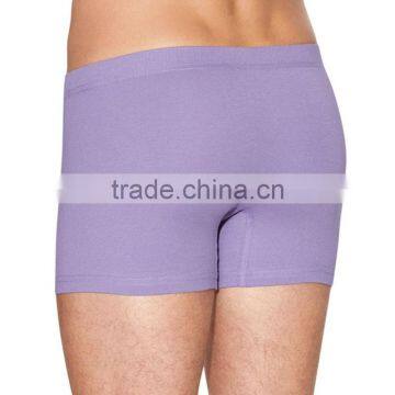 Soft and Cheaper Blank Plain Purple Mens Cotton Boxer Shorts Fabric photo-2