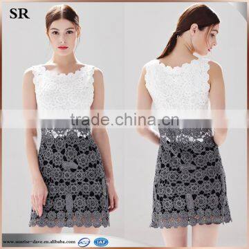 Ladies One Piece Casual Style Jumpsuit Dress top Crochet Slim Dress SR-D9781