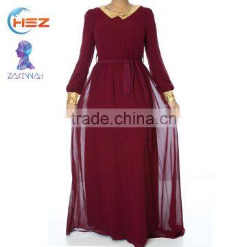 Zakiyyah MD O005 Fashion Malaysia Baju Kurung 2017 Muslim Wedding Dress New Dubai Abaya Designer Burqa Wholesale photo-4