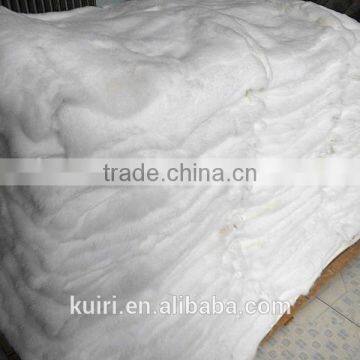 Factory directly supply low price white rabbit fur plate for garment fur skin for collar overcoat winter