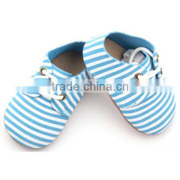 Blue Suede Leather Cheap Price Wholease Baby Shoes photo-3