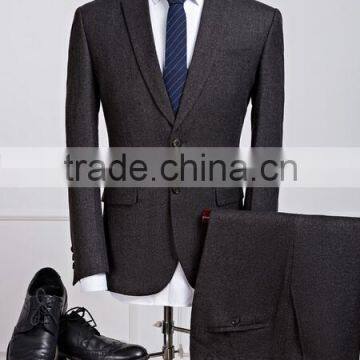 Wholesale Good Shape Newest Style Design Fashion Coat Suit Dark Grey Tuxedo Men Suit photo-6