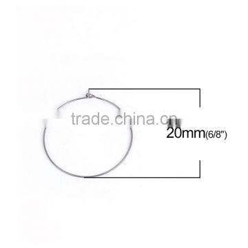 Custom Bar Accessories Round Silver Tone Stainless Steel Wine Glass Charms photo-2