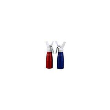 Blue, Red or Black 250mL Whipped Cream Dispenser / Professional Cream Whipper with Stainless Steel H