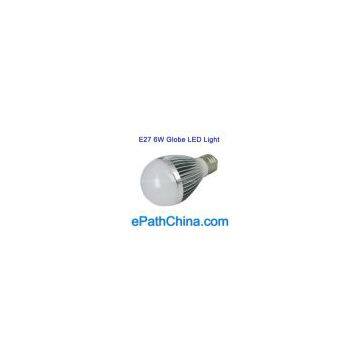 E27 AC 85 ~ 265V 6W Pure White High Power LED Globe Light