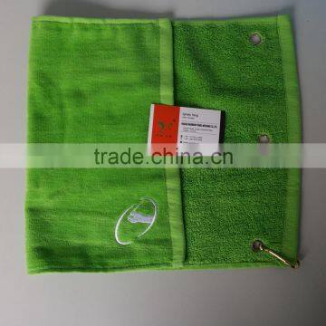 100% Cottom Tri-folds Customized Embroidery Terry Velour Golf Towels photo-3