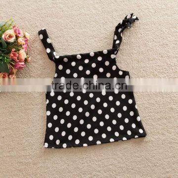 Dots Printed Summer Sleeveless Cotton Baby Tops