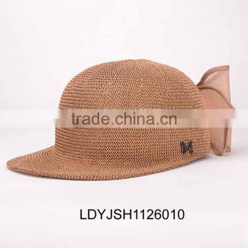 Paper straw hat with printed logo for promotion