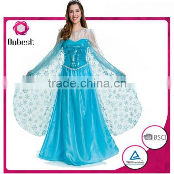 Fast delivery frozen elsa coronation dress costume cosplay for adult elsa frozen costume