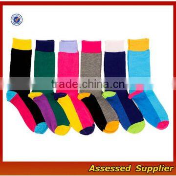 WH-122 good offer trendy style happy cozy crew custom sock and cheap unisex wholesale colorful type cotton