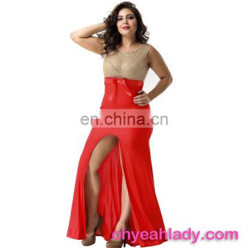 Wholesale red fat women prom dress 2017