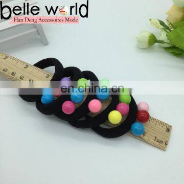 High elastic three beads kids hair band rope