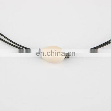 Fashion Chocker Necklaces Black Korea Wax Rope Choker Necklace With Shell photo-3