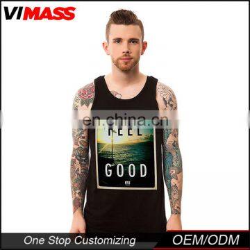 2016 New High quality gym printing tank top for men