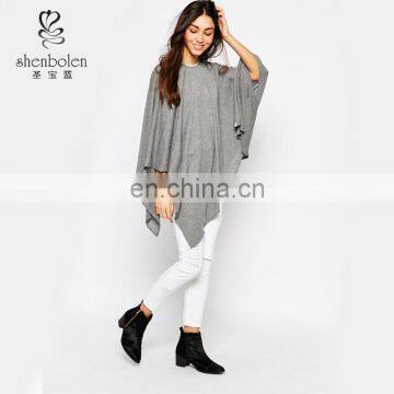 Wholesale Bulk Clothing Jersey Poncho Sweater top