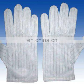 PVC on glove palm,10mm Polyester fabric,esd dotted gloves