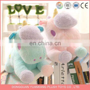 YK ISO9001 wholesale latest stuffed animal customize cotton pink handmade running PLUSH UNICORN for kids