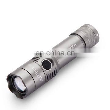 wholesale price build in Lithium-ion battery rechargeable led flash torch night light with socket