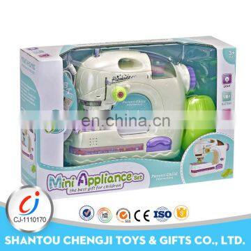 Pretend play toy electric lighting kids sewing machine with usb