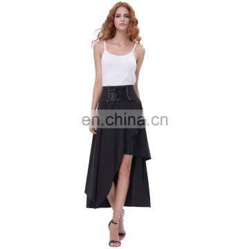 Belle Poque Women's Black Vintage Retro Gothic Style Irregular Skirt 37" BP000344-1 photo-2