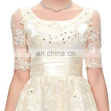 Grace Karin New Arrival 2015 Elegant Long Sleeve Lace Plus Size Evening Dress For Fat Women CL6051-2# photo-5