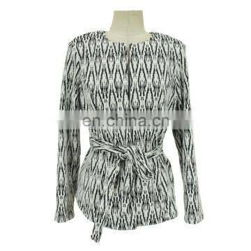 China Factory Jacquard Mid-aged Women Formal Jacket