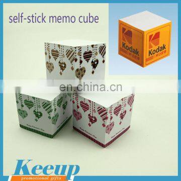 2016 Hot Sale Promotional Memo Cube Notepad/Super Sticky Pop-Up Notes